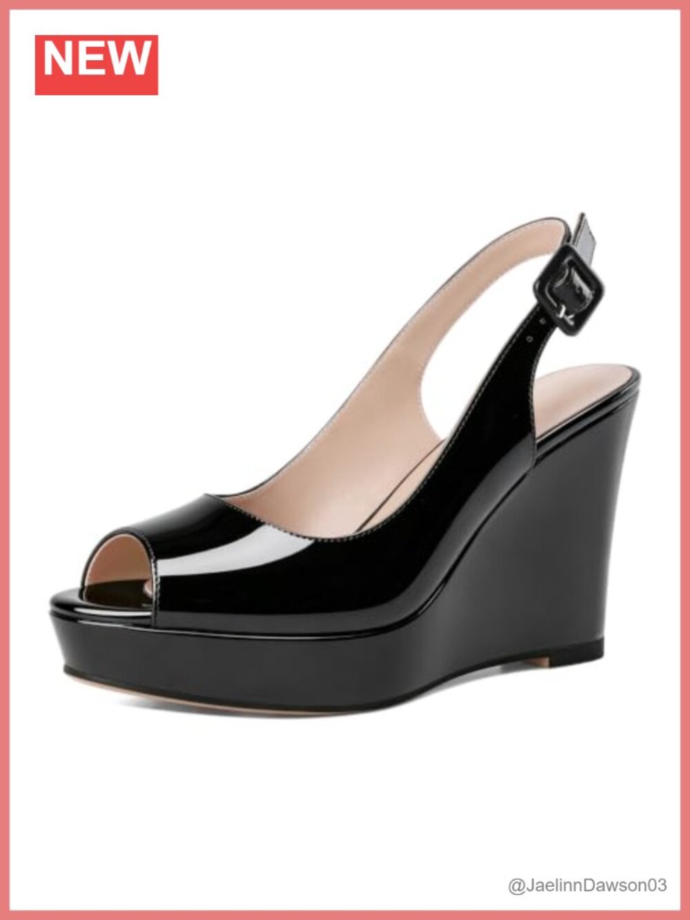 Women Wedge Sandals Peep Toe Slingback Platform High Heel Pumps 4 Inch Dress